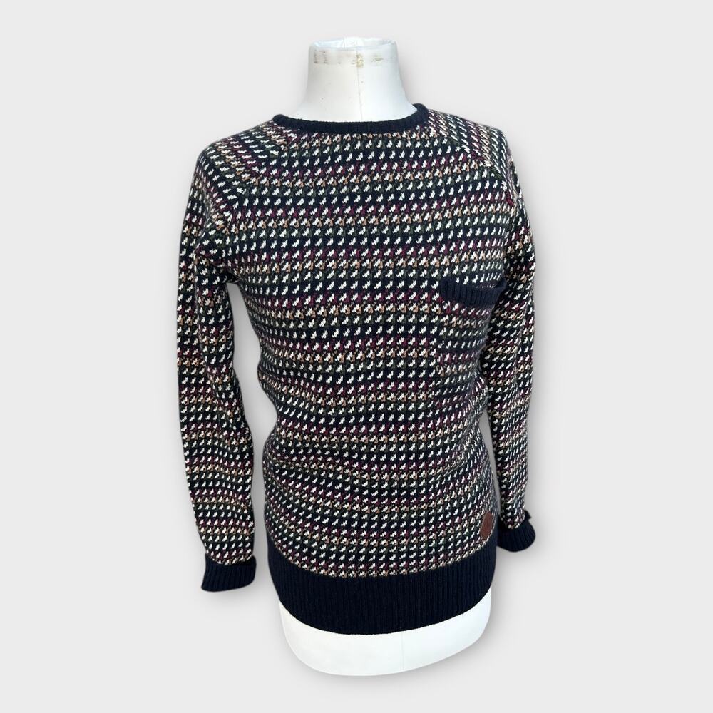Barbour 100% Lambswool Sweater Women's Size 10 Cozycore Preppy Quiet Luxury - Picture 5 of 11